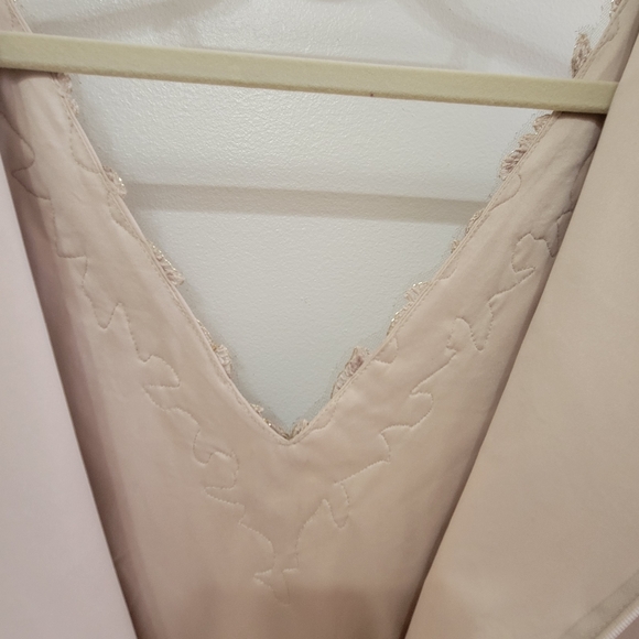 Tadashi Shoji Sz 8 Maci Gold Lace V-Neck Floral Embroidered Lined Cocktail Dress - Picture 14 of 16